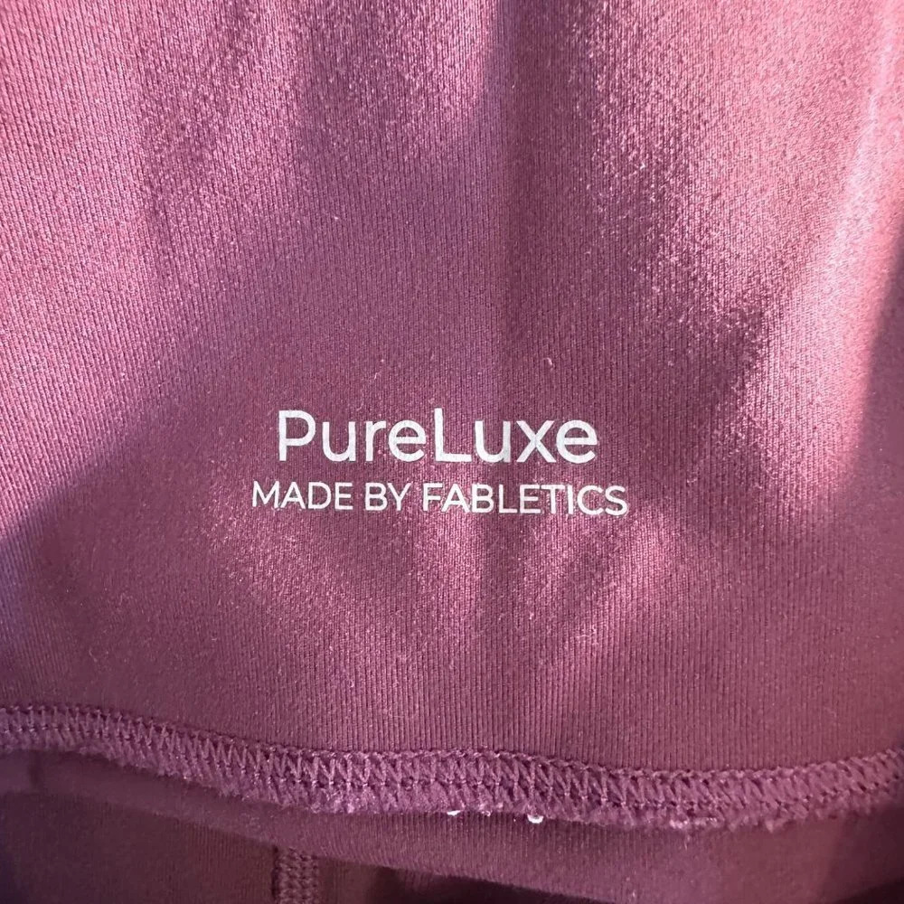 Fabletics‎ PureLuxe Burgundy Cropped Legging - Picture 3 of 3